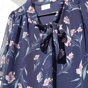Floral Shear Blouse By Sienna Sky
